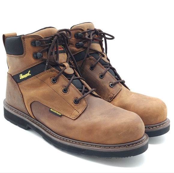 THOROGOOD Mens JOB-SITE SERIES 6″ CRAZY HORSE Comp Toe Boots 804-4143 Size 14 - Picture 3 of 13